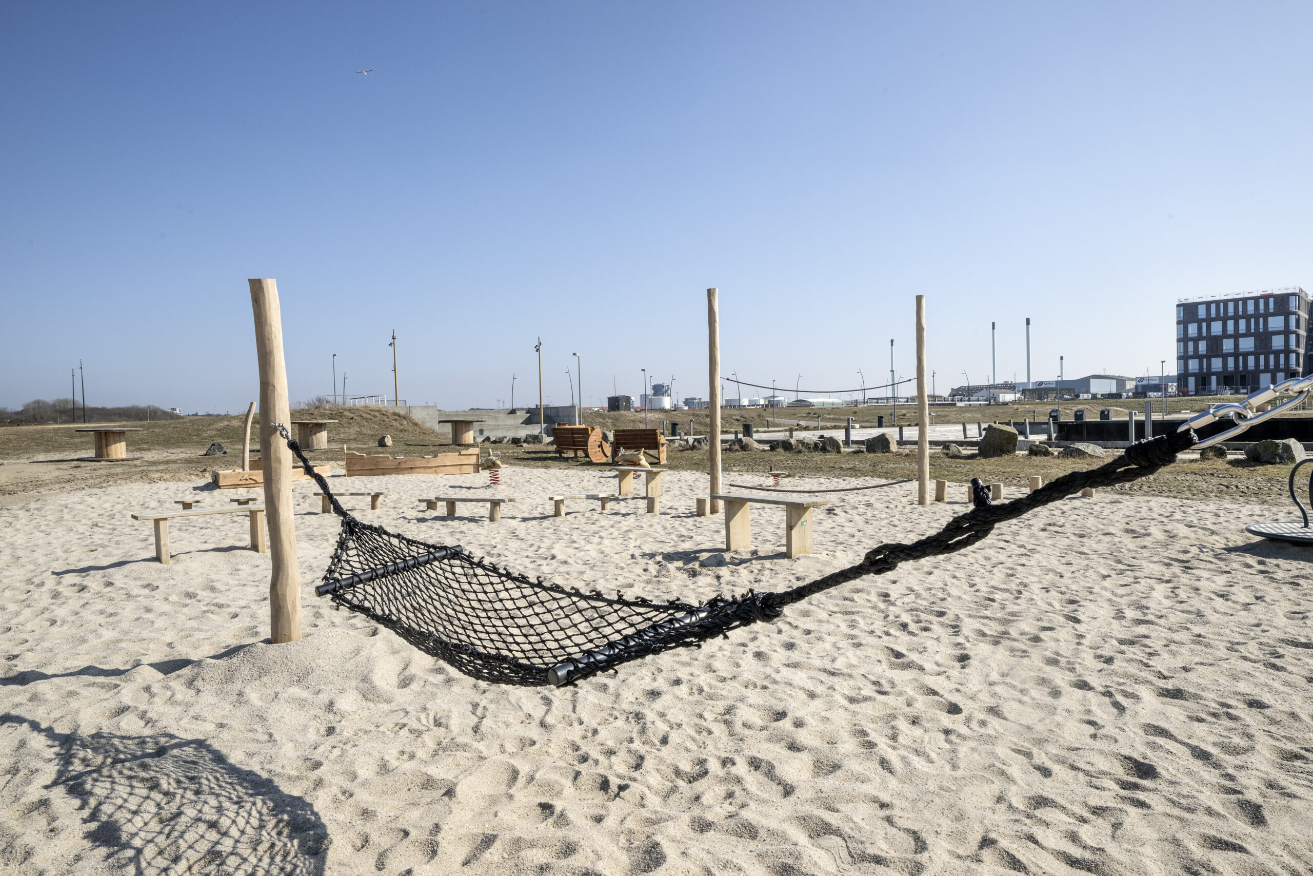 Hængekøje ved legeplads. Foto: Esbjerg Kommune.