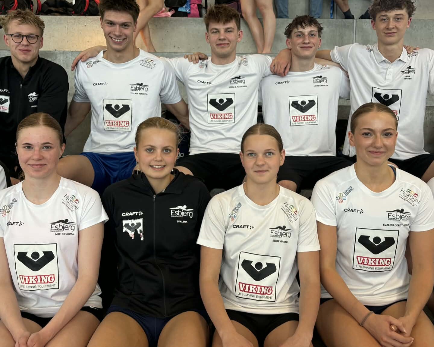 Esbjerg Svømmeklub er stærkt repræsenteret ved Danish Open i København med 11 svømmere og to trænere. Foto: Privat.