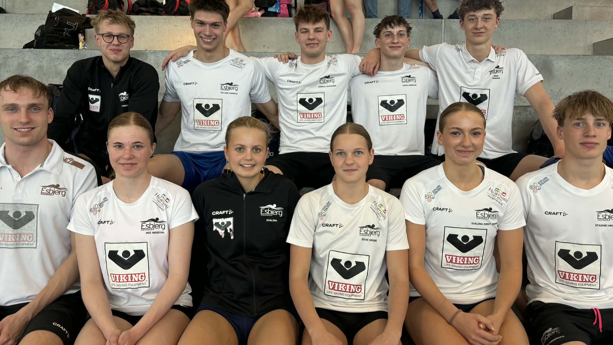 Esbjerg Svømmeklub er stærkt repræsenteret ved Danish Open i København med 11 svømmere og to trænere. Foto: Privat.