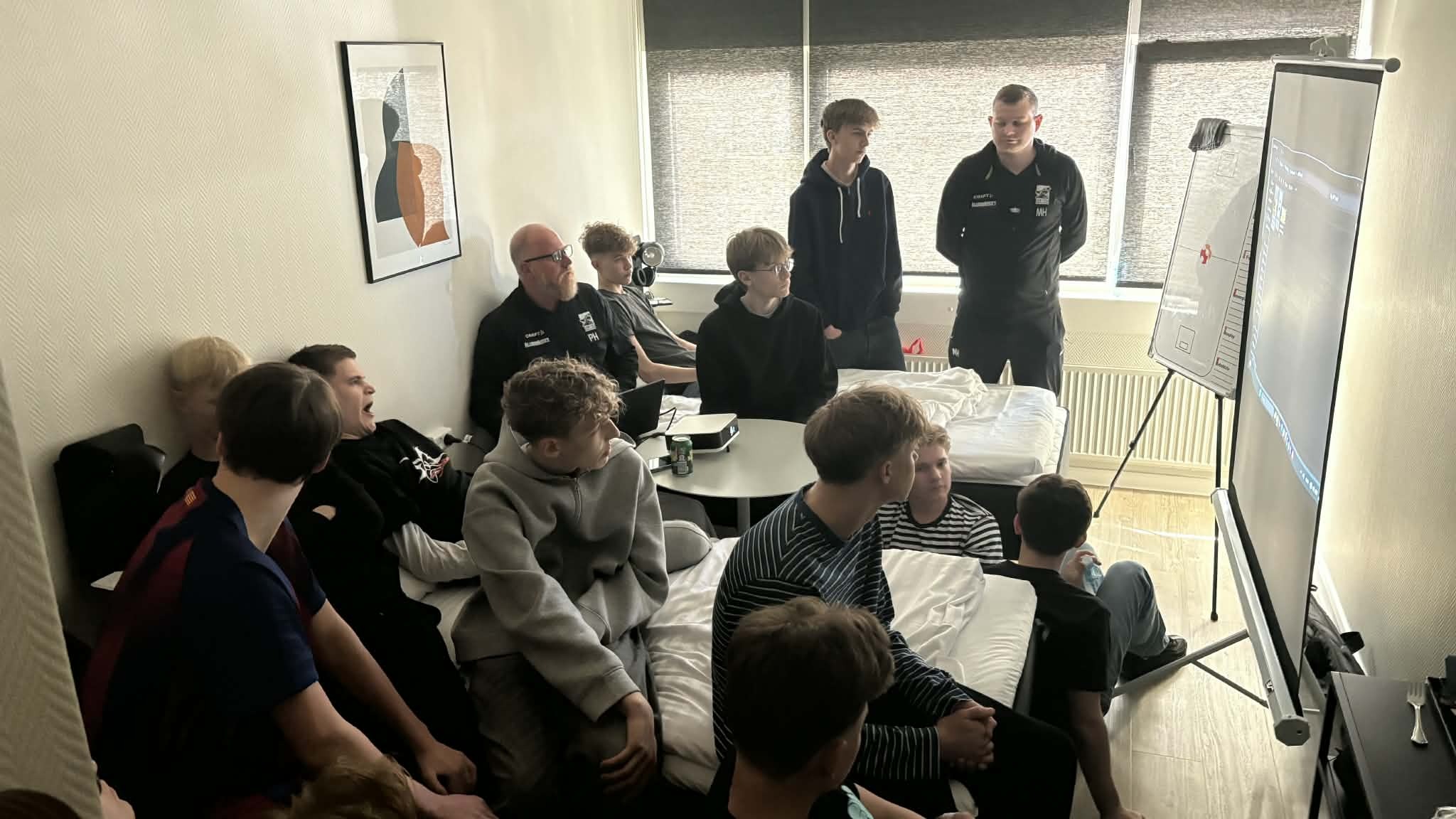 Det taktiske oplæg blev gennemgået. Privatfoto.