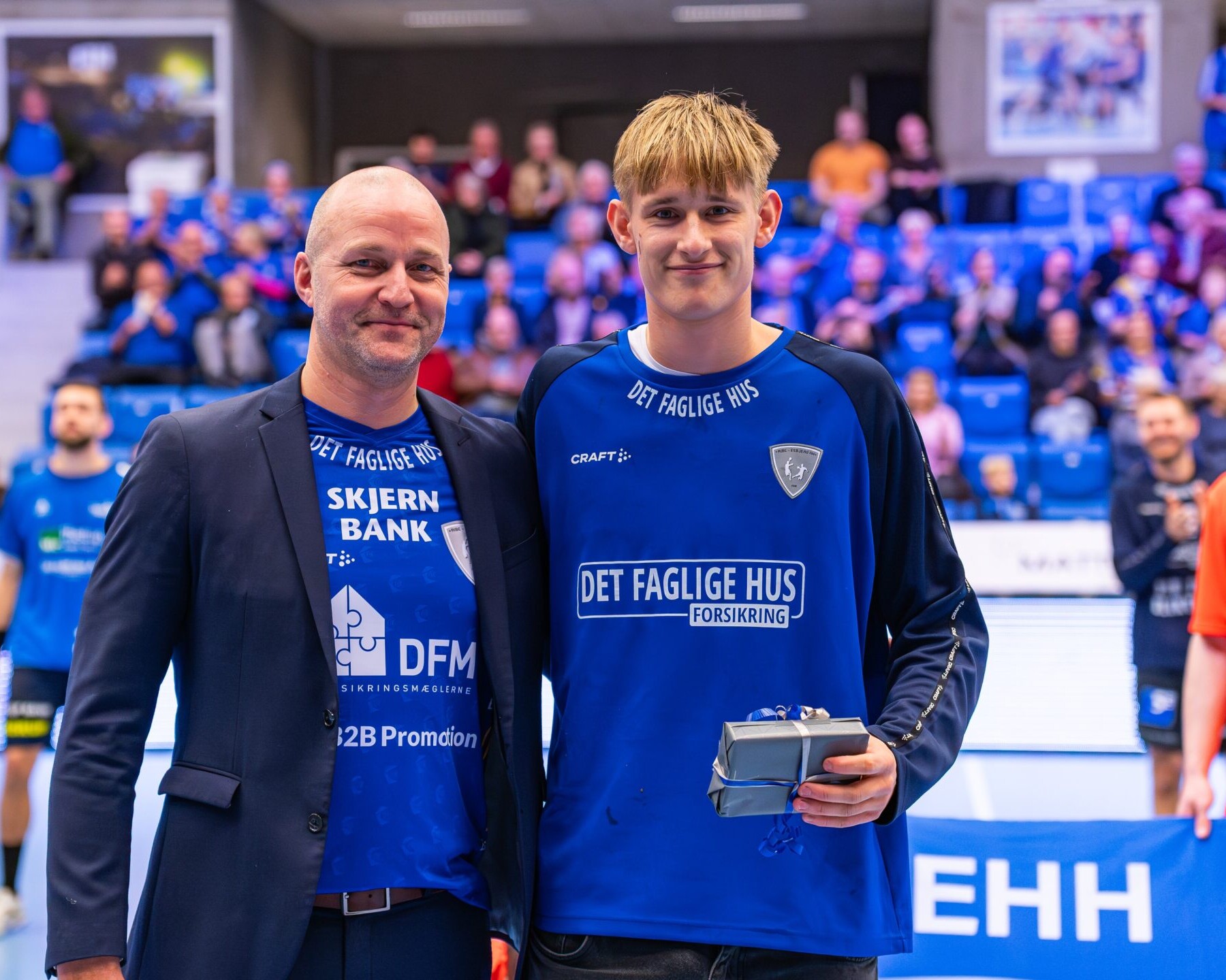 19-årige Mads Christiansen tager springet fra U19 til ligaholdet i Ribe-Esbjerg HH. Pressefoto.