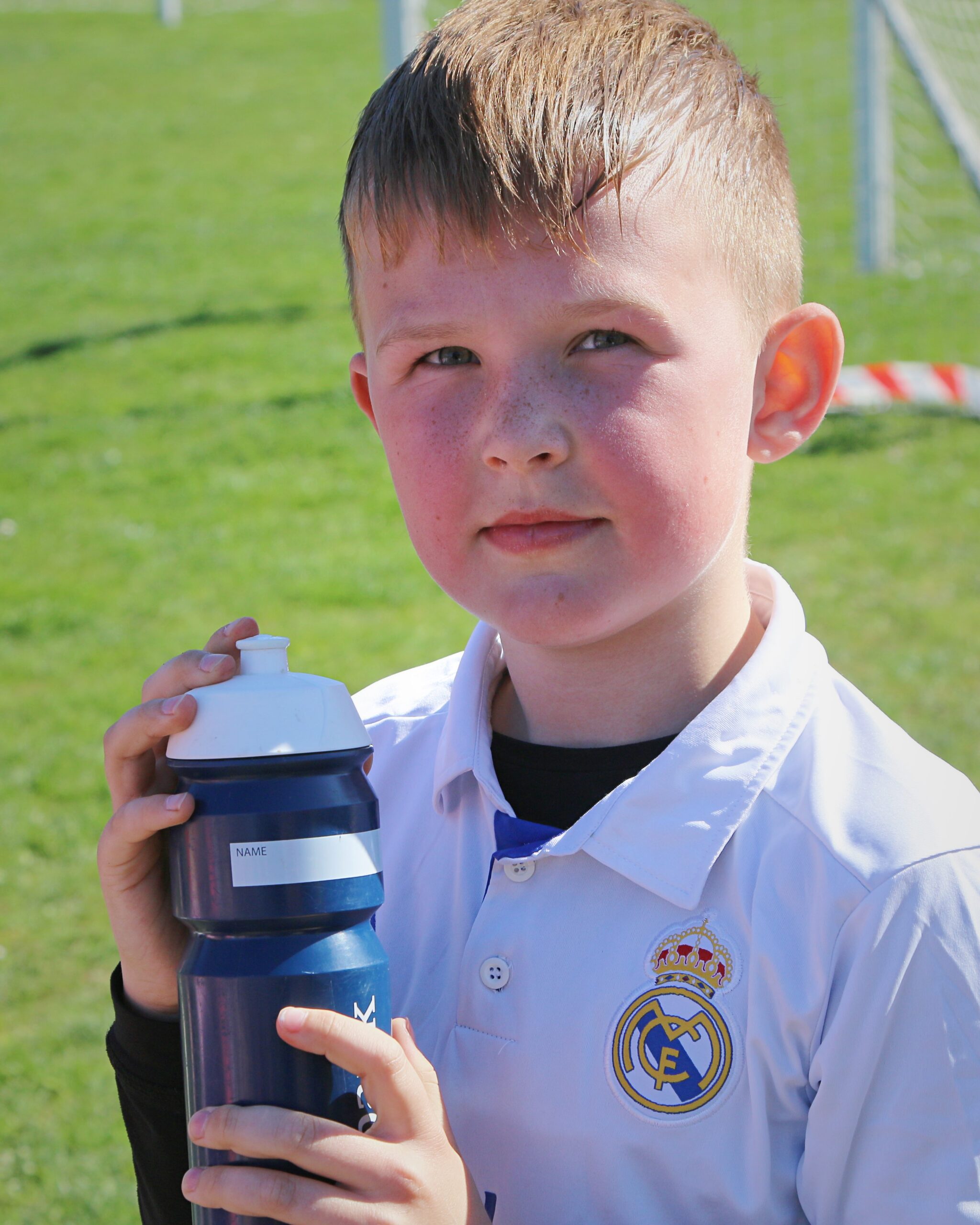 Trods Real Madrid-trøjen, Konrad var iført ved løbet, spiller han til dagligt i Spangsbjerg IF. Foto: Johnny Tauman.
