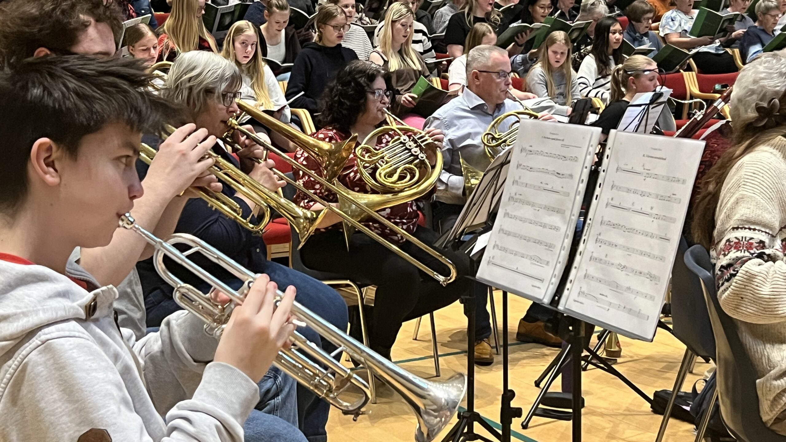 Kulturskolens Symfoniorkester og flere lokale kor går sammen i opførelsen af Lysvår – en stor musikalsk hyldest til foråret. Pressefoto.