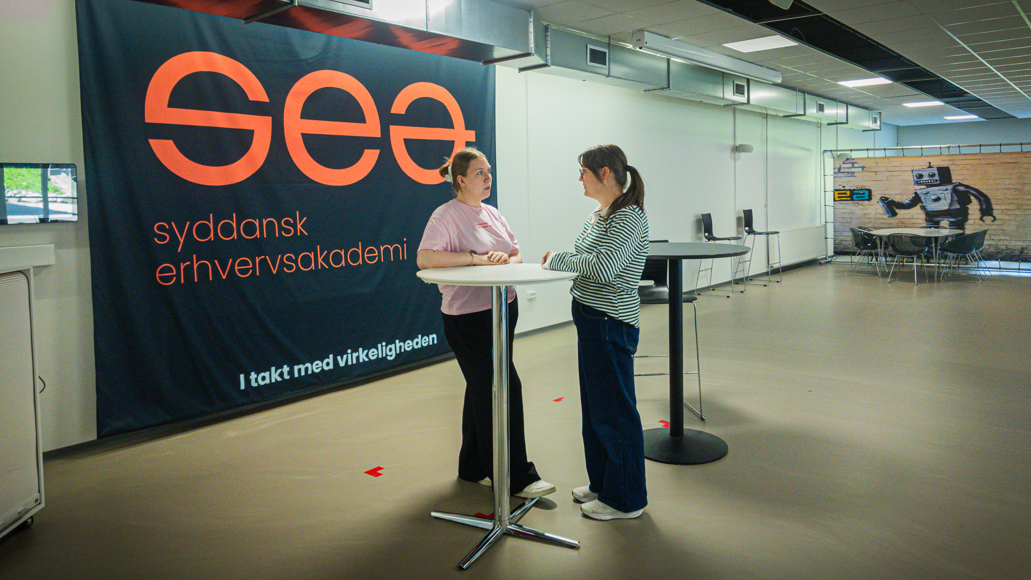 Fra idéudvikling og markedsføring til økonomi og koordinering: De studerende på Syddansk Erhvervsakademi lærer at skabe events ved selv at stå med ansvaret. Foto: Fjodor Pedersen.