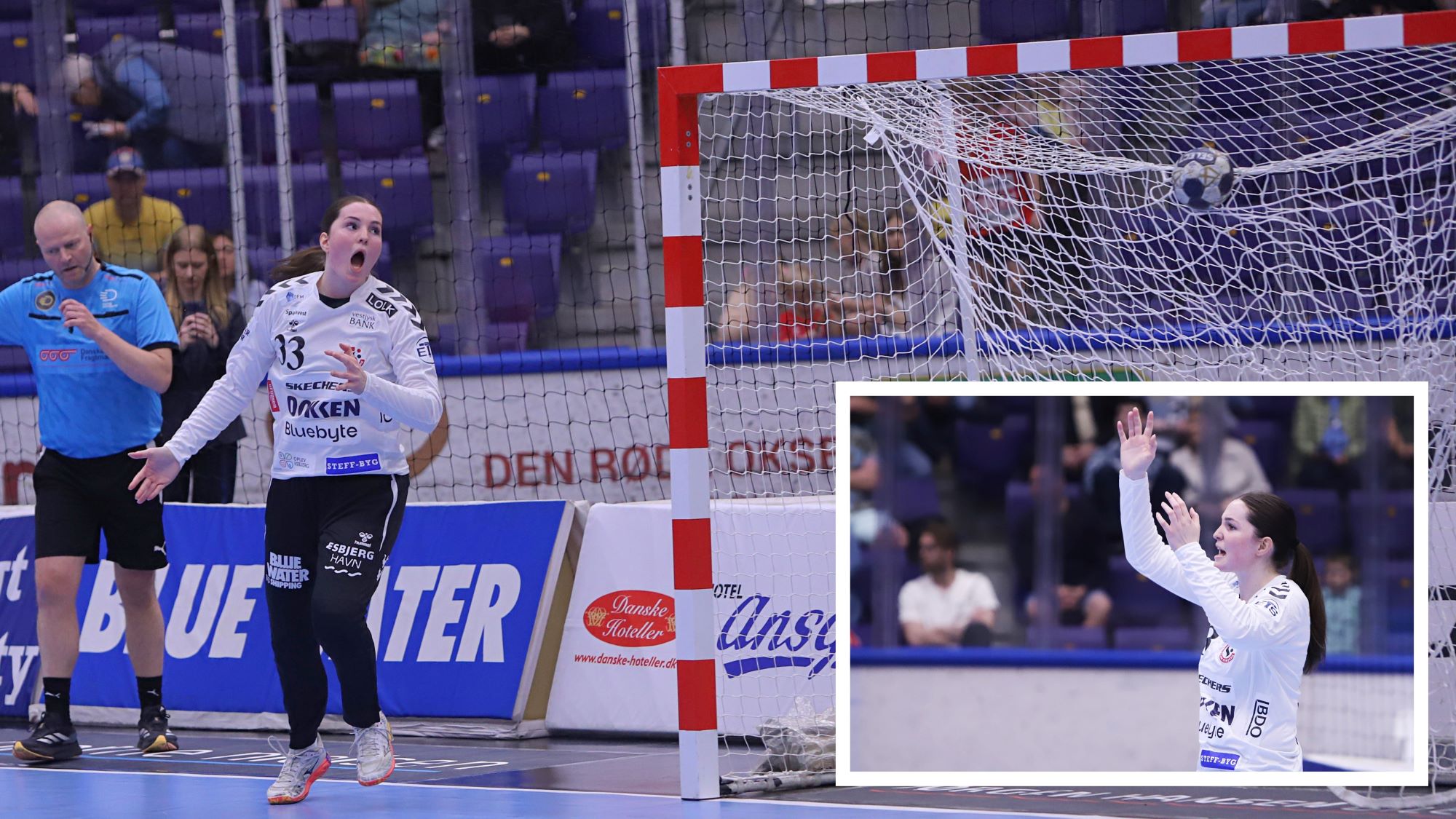Den ville jeg godt have taget, synes Anna Steffensen at tænke - men med ni redninger var også plads til jubel. Foto: Johnny Tauman.
