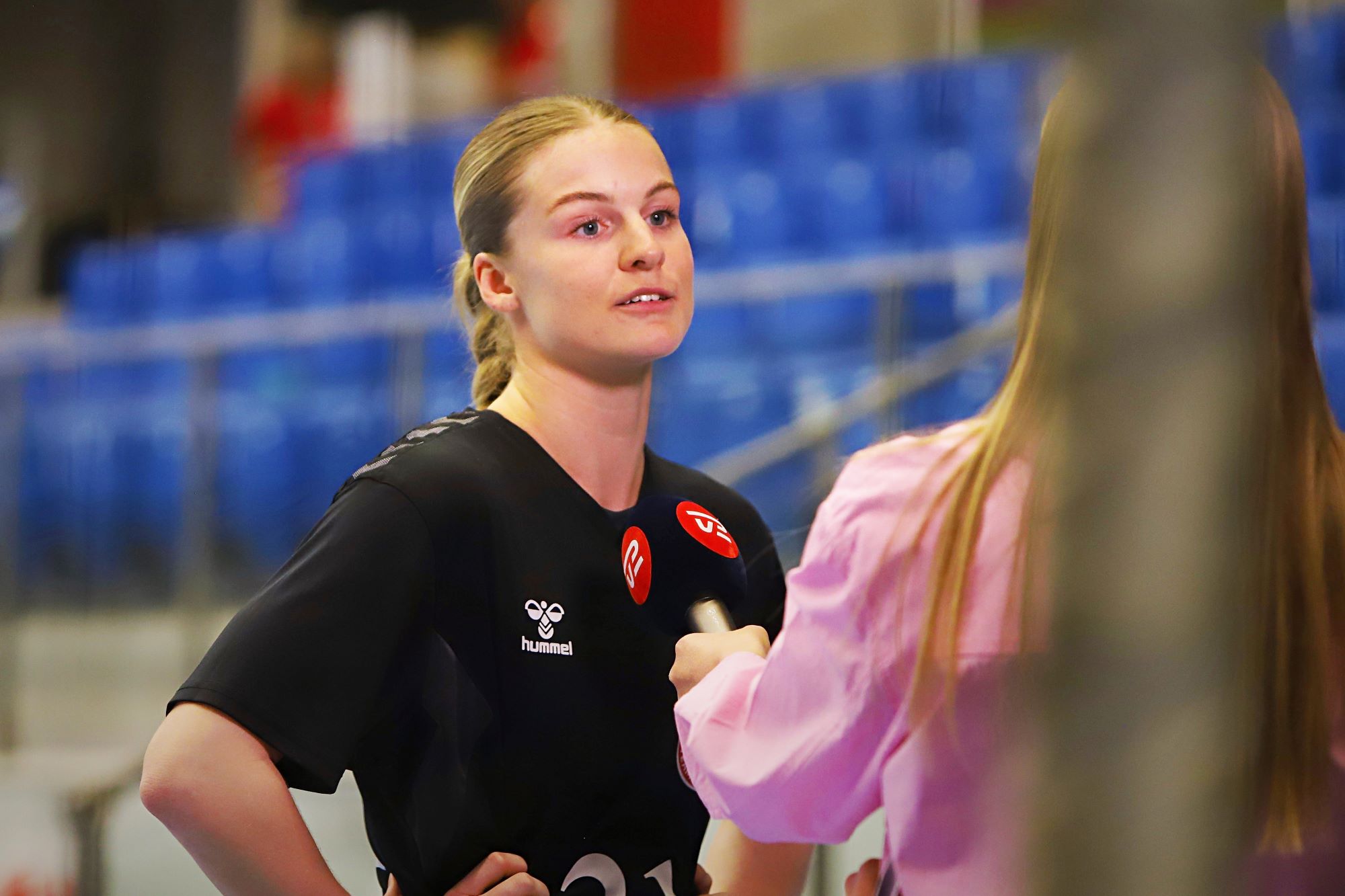 Helene Kindberg sad over mod NFH. Her i samtale med TV 2's Stine Bjerre Mortensen. Arkivfoto. Johnny Tauman.