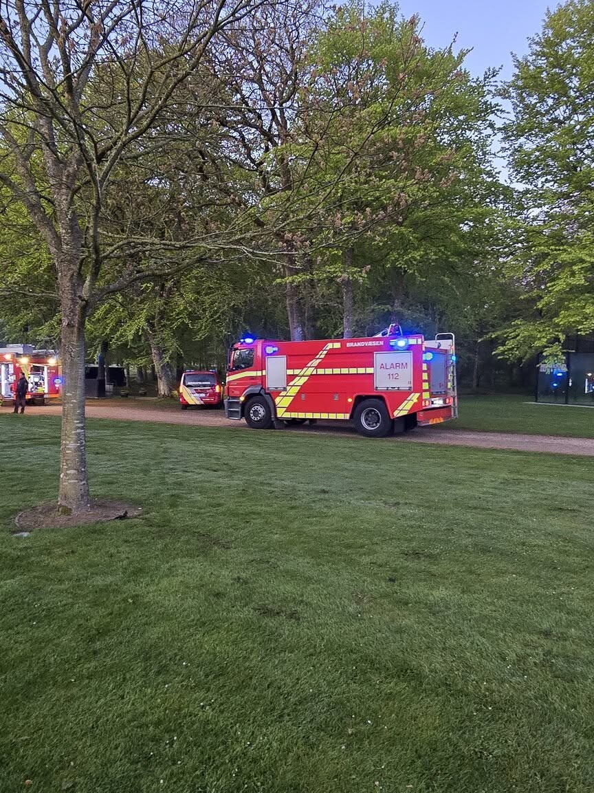 Der udbrød i de tidlige morgentimer tirsdag brand i køkkenet ved Breinholtgaard Golfklub. Privatfoto.