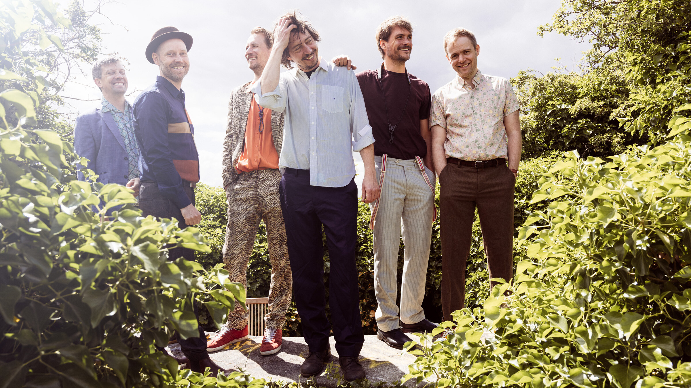 Det prisvindende band Sunbörn gæster torsdag den 21. maj Syddansk Musikkonservatorium i Esbjerg med deres globale miks af jazz, afrobeat, fusion og elektroniske grooves. Pressefoto.
