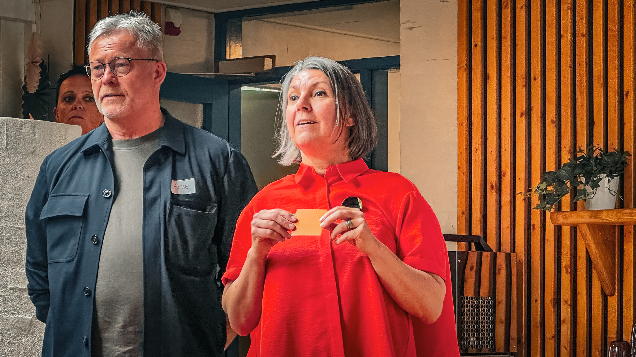 Christina Korsbek Olsen fra Esbjerg Kommune og Erik Boyschau fra Esebolig åbnede workshoppen om fremtidens internationale kvarter i Esbjerg.
