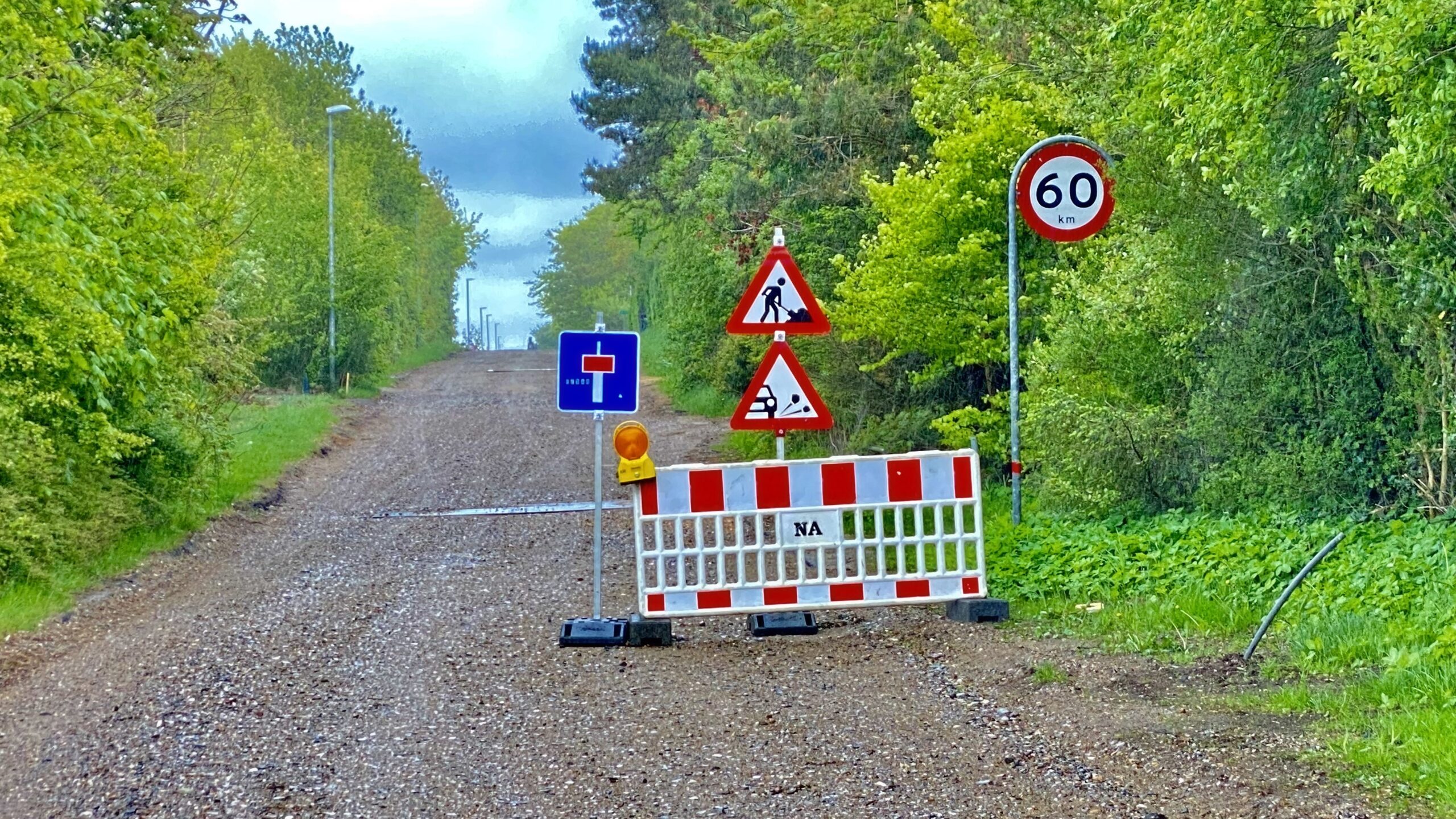 Fra Sjelborg Strandvej - strækningen er færdig på det første lange stykke. Foto: Johnny Tauman.