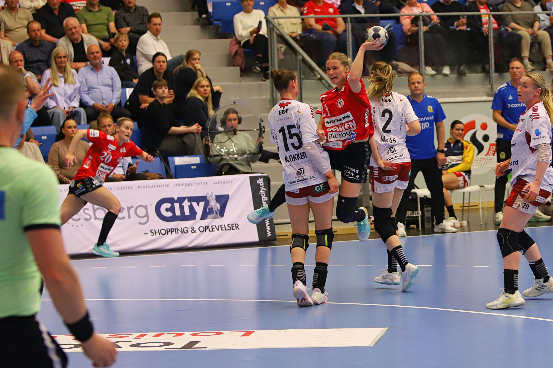 Helene Kindberg med en af sine scoringer i gennembrud. Foto: Johnny Tauman.