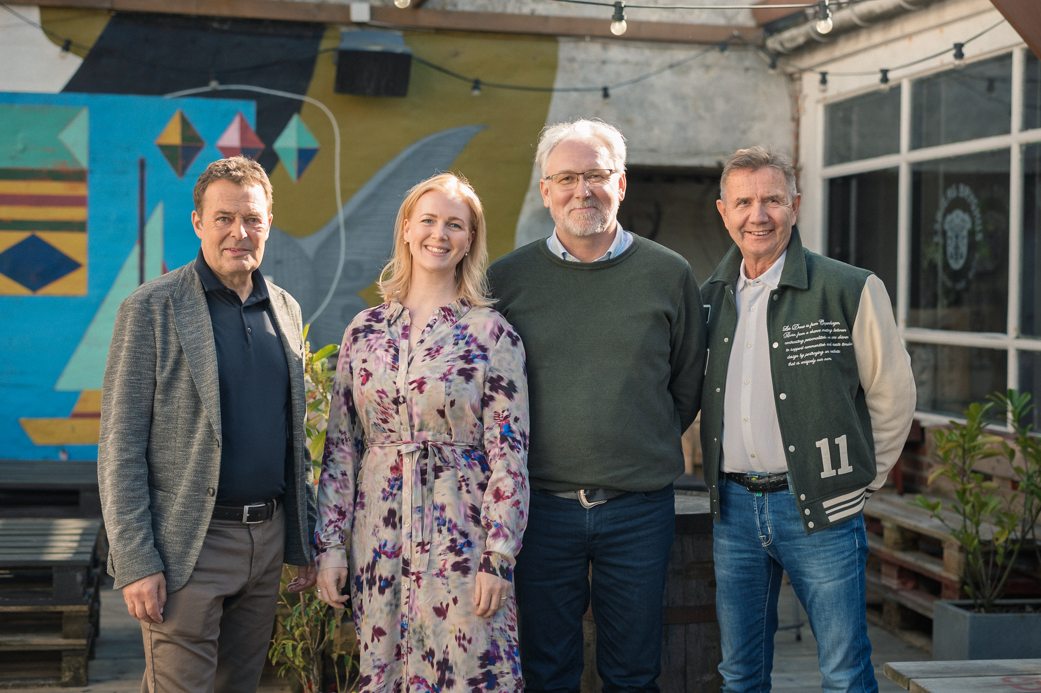 Fra venstre Henrik Lange, Josefine Baslund, Jan Søndergaard Hansen og Per Vincens Nielsen. Foto: Thomas Rytter/Storytellers.dk.