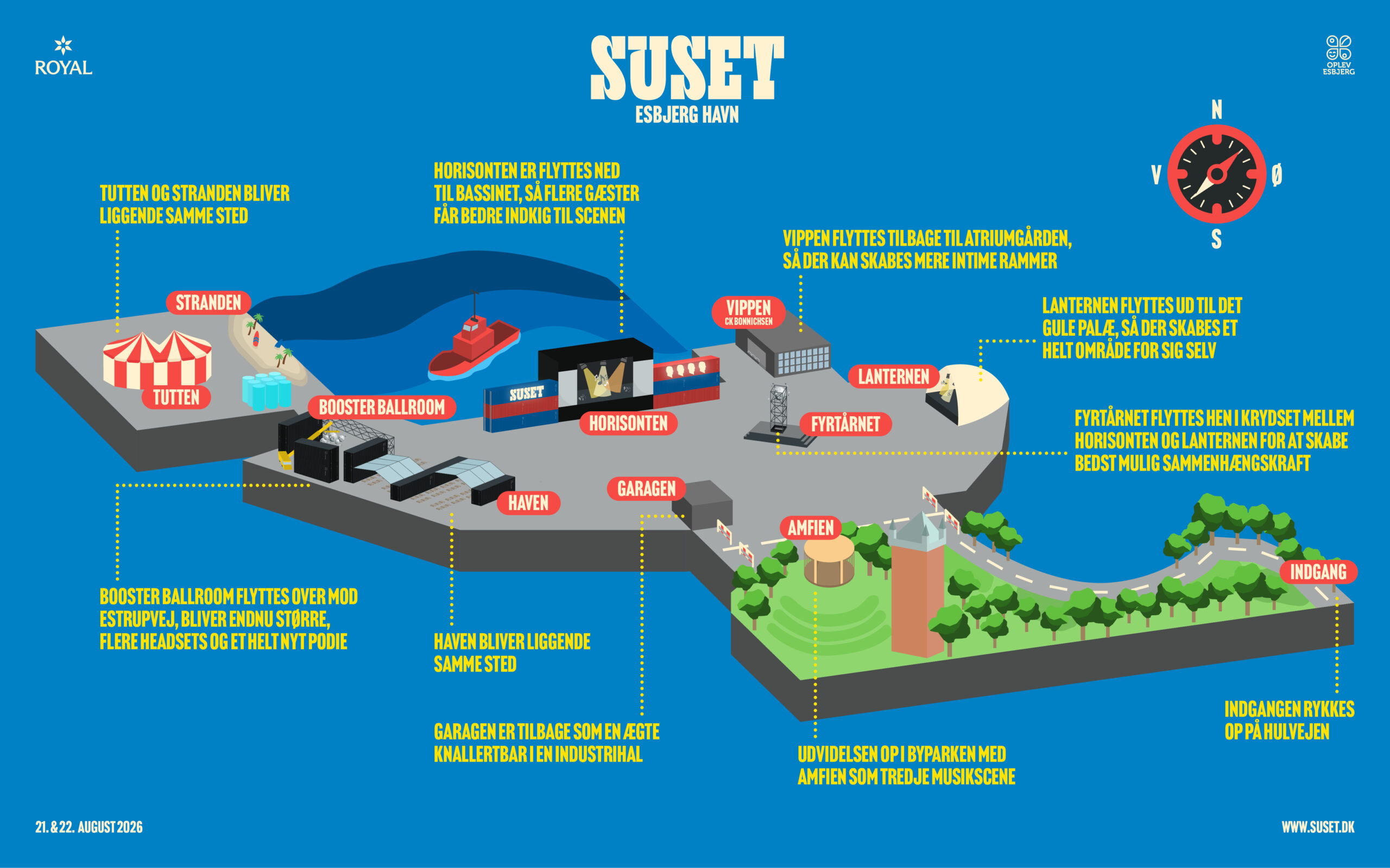 Festivalpladsen får nyt layout: Suset udvider i år festivalområdet til også at omfatte Byparken og amfiet. Pressefoto