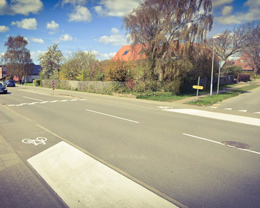 Hjørnet af Ingmanns Allé og Baggesens Allé. Arkivfoto.