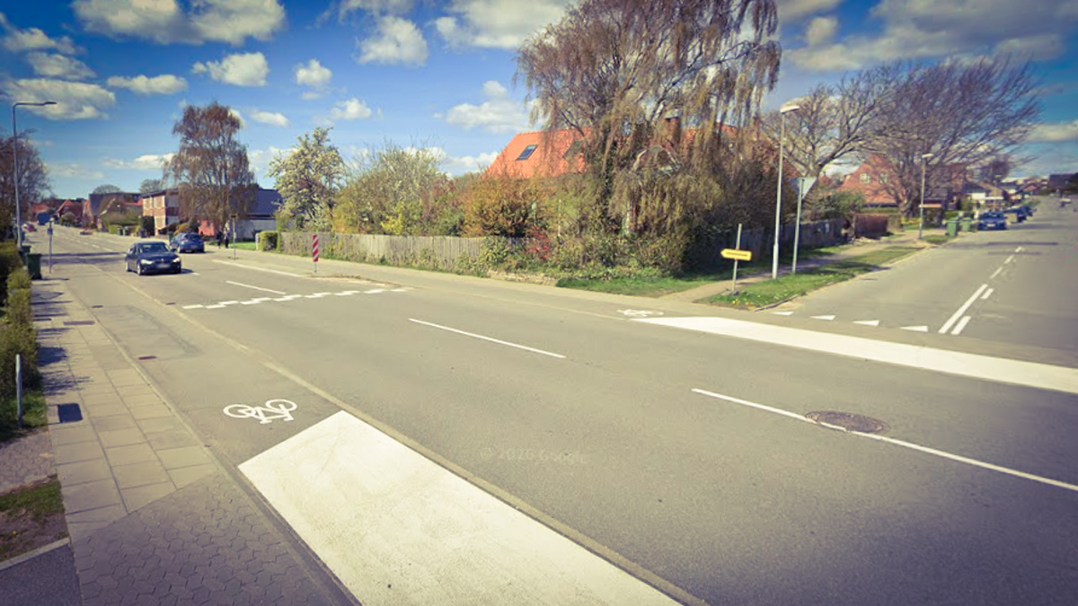 Hjørnet af Ingmanns Allé og Baggesens Allé. Arkivfoto.