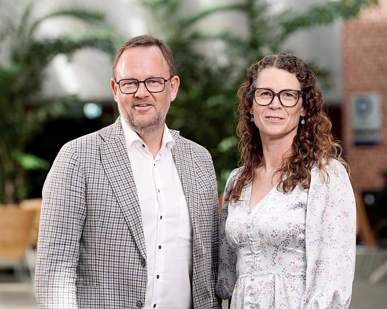 Det nye forpersonskab på UC SYD er på plads. Jesper Frost Rasmussen er valgt som formand, mens Mie Vode Moll er ny næstforperson. Pressefoto.