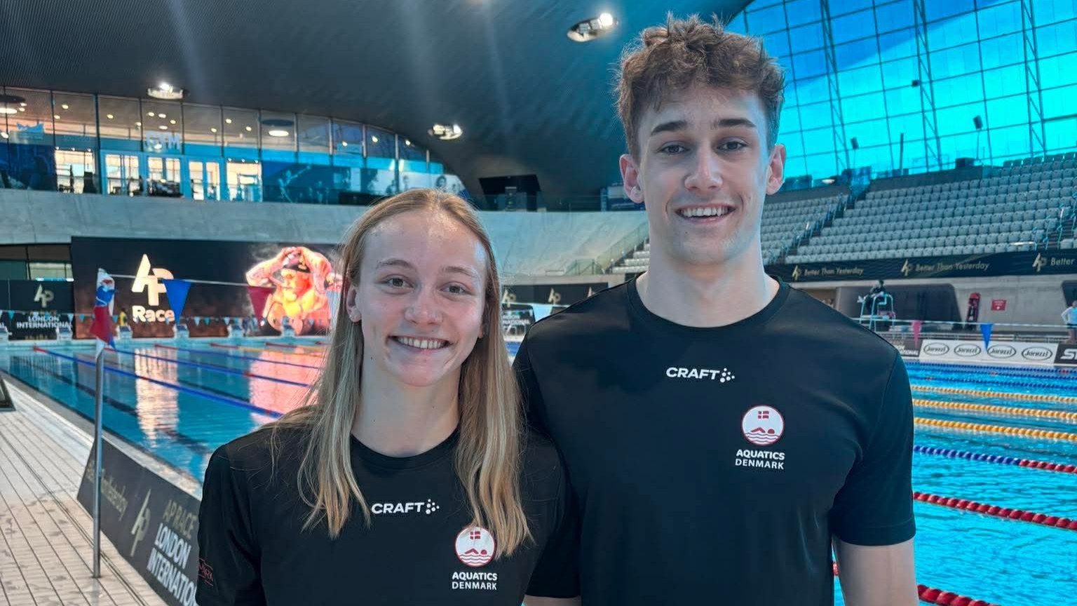 Ida Jacobsen og Shawn Wolf imponerede ved internationalt topstævne i London blandt verdensrekordholdere og olympiske mestre. Pressefoto.