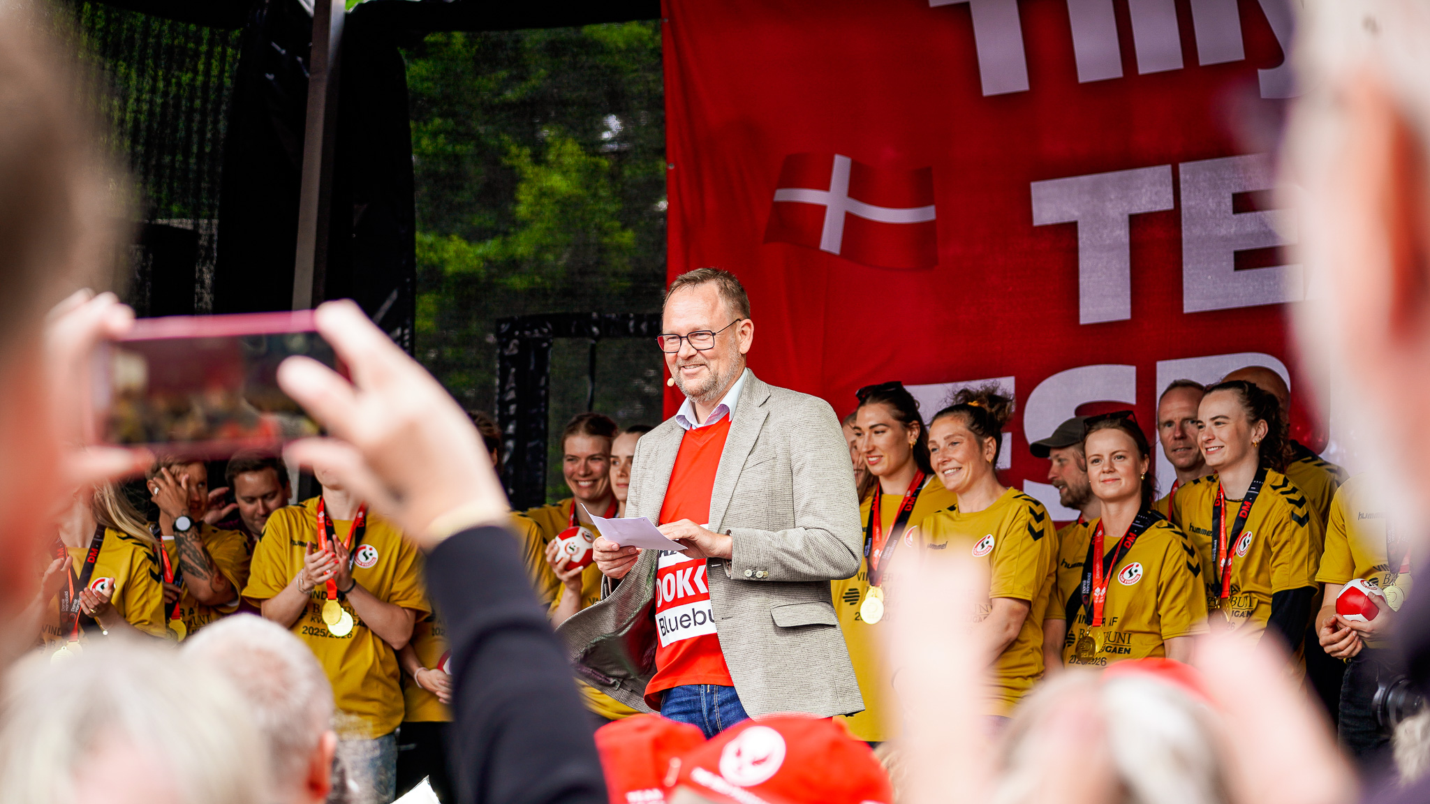 En stolt borgmester kunne endnu engang ønske tillykke til Team Esbjerg. Foto: Fjodor Pedersen.