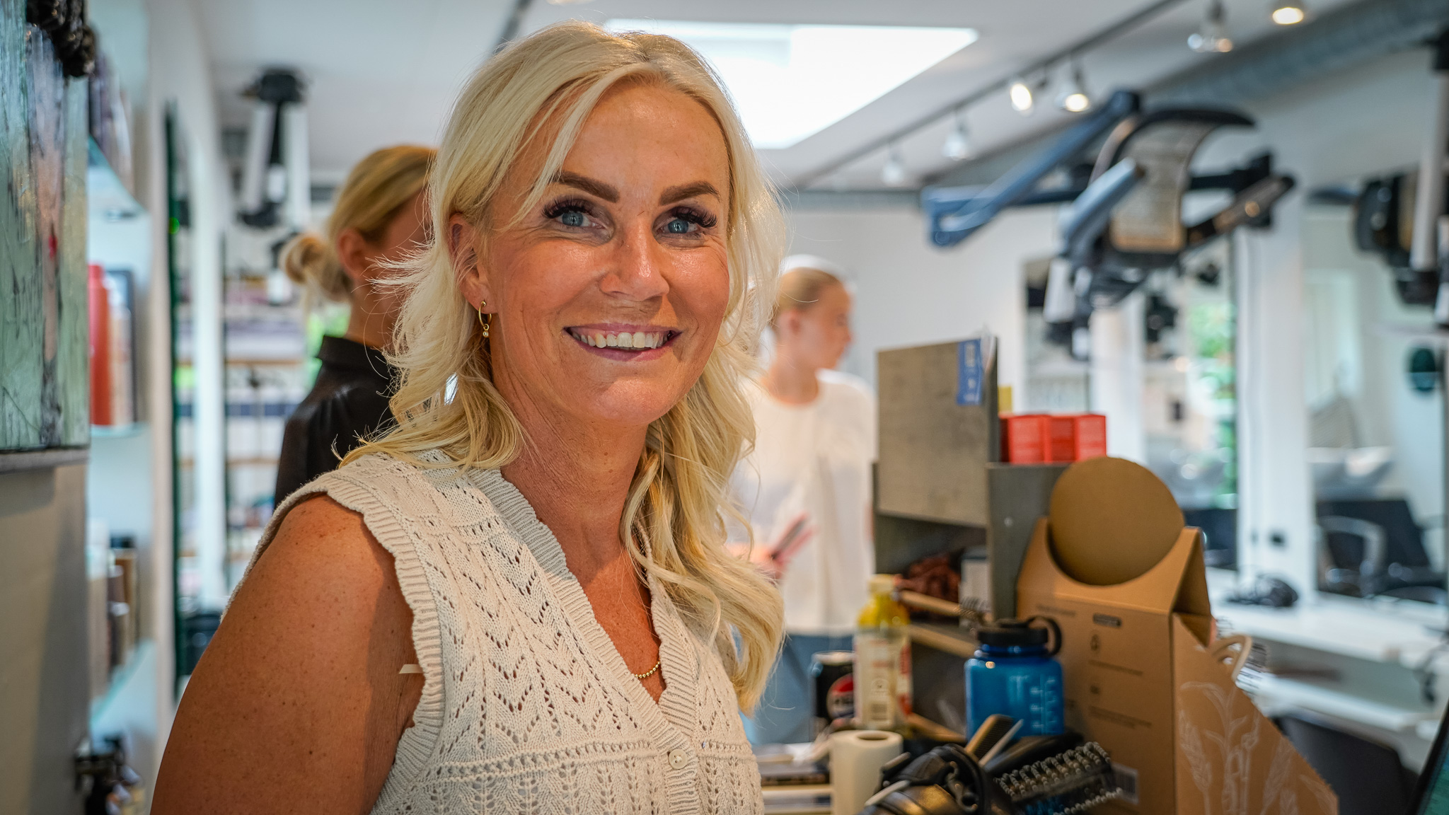 Ulla Ritter åbnede Salon Madonna i Kvaglund i 1993. Siden rykkede den til Alslev og i 2005 til Torvegade. Foto: Fjodor Pedersen.