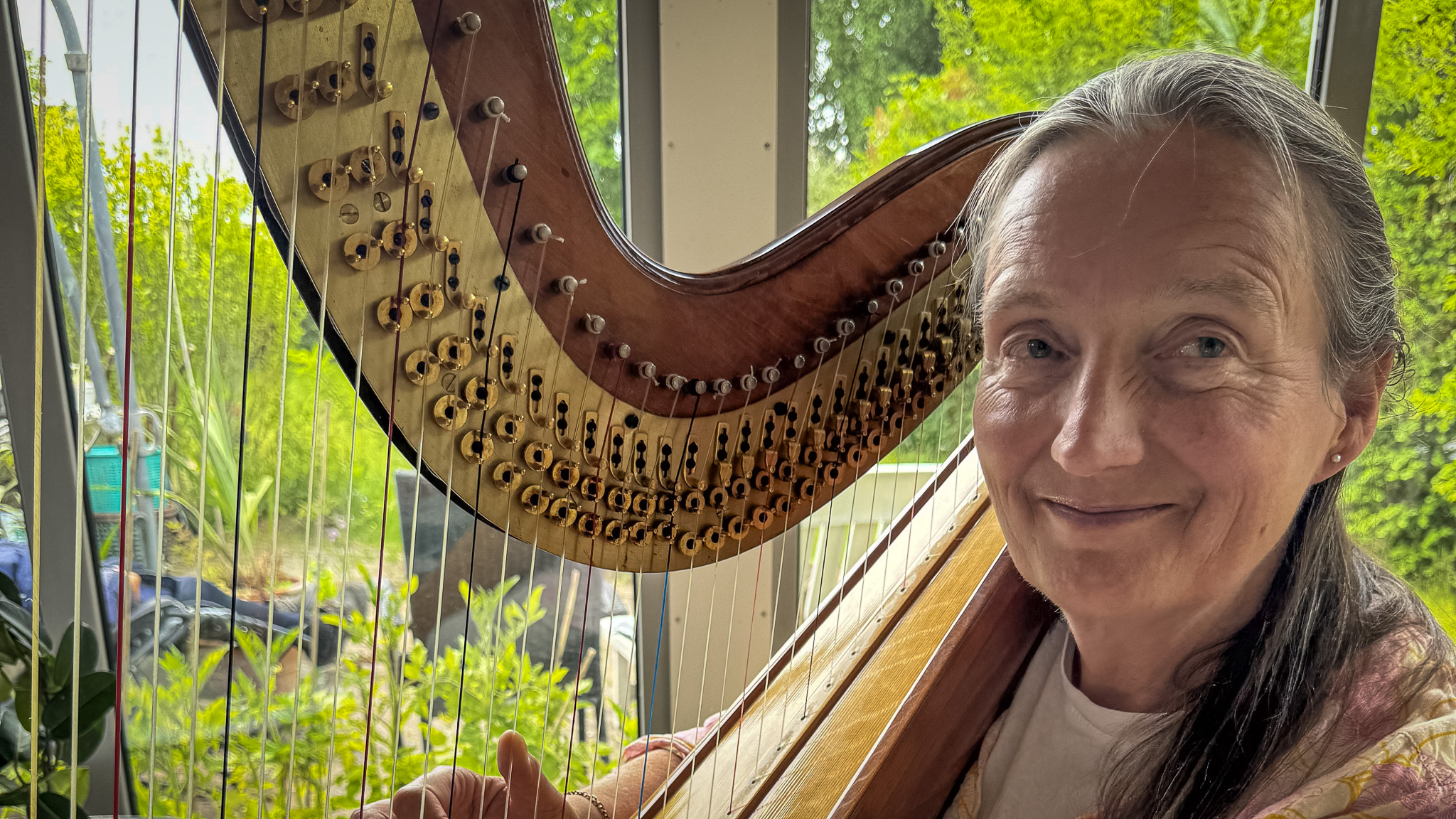 Lene Sollied Mouritzen er uddannet harpist fra Musikkonservatoriet i København og konservatoriet i Utrecht i Holland. Privatfoto.