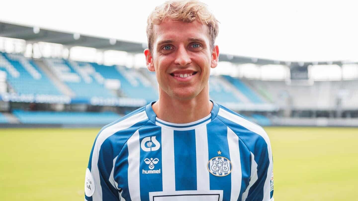 Grubbe har første træningsdag på Gl. Vardevej mandag den 22. juni, når EfB-truppen samles efter sommerpausen. Pressefoto.