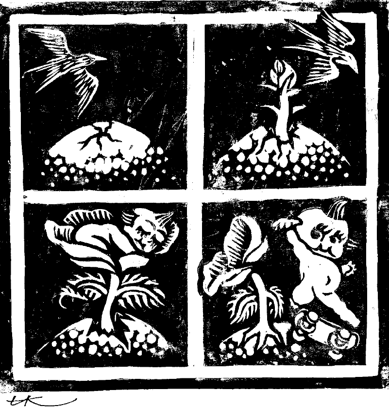 Illustration af Emil TK til suiten ”Vi, der valgte boardet”.