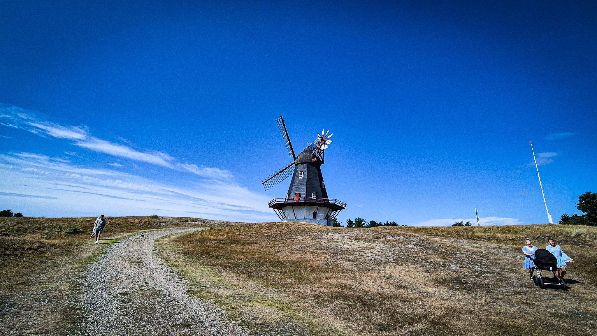Den ikoniske mølle er et naturligt samlingspunkt og et af Sønderhos mest fotograferede vartegn. Foto: Camilla Uth.