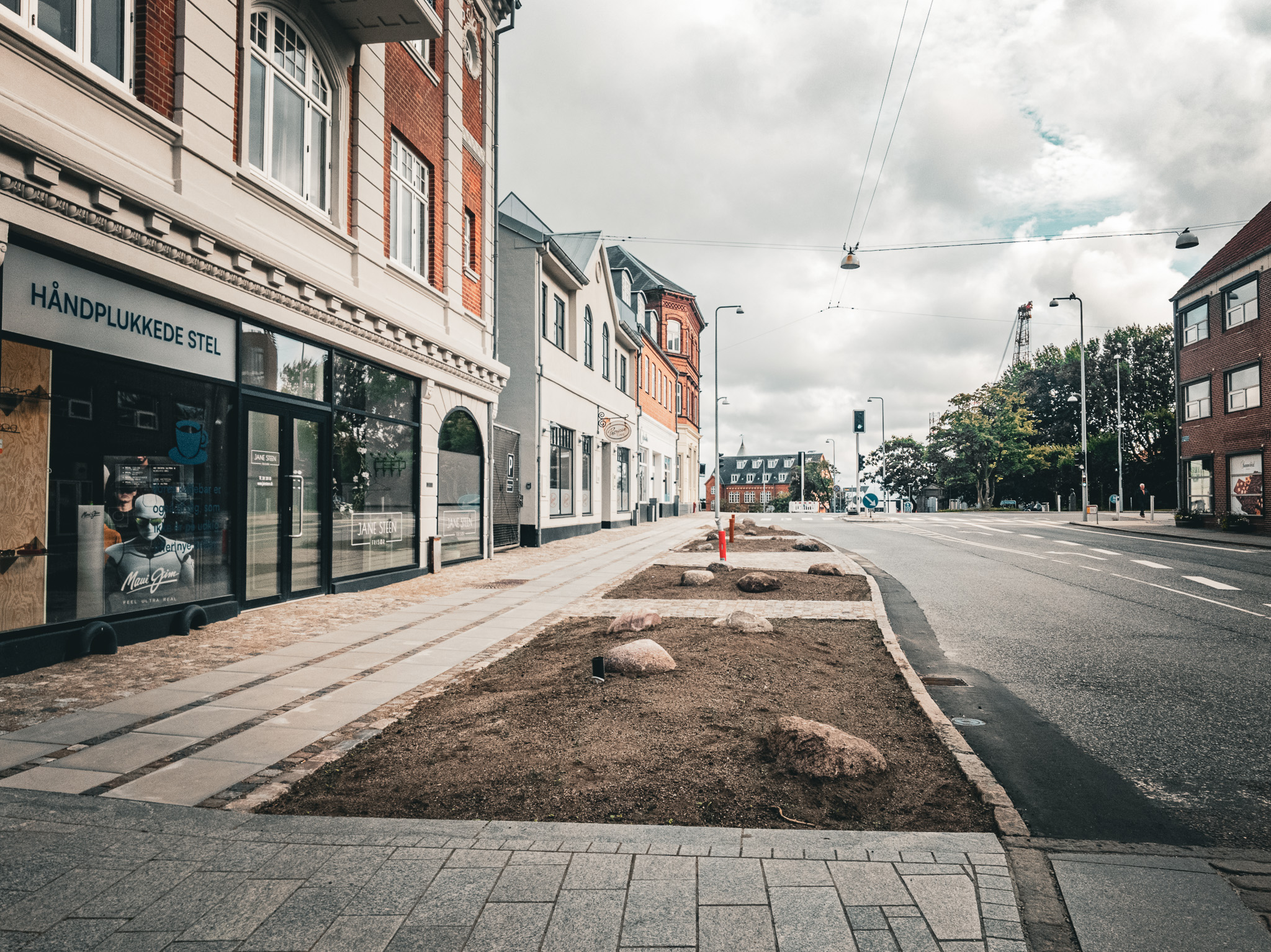 Strækningen i Stormgade, som forbinder den nye Klevepark med gågadezonen. Foto: Fjodor Pedersen.