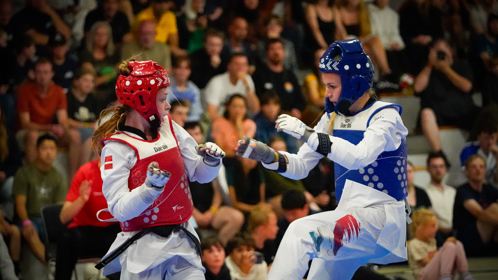 Sommerlejren hos Esbjerg Taekwondo Klub kulminerede med opvisning torsdag aften. Foto: Fjodor Pedersen.