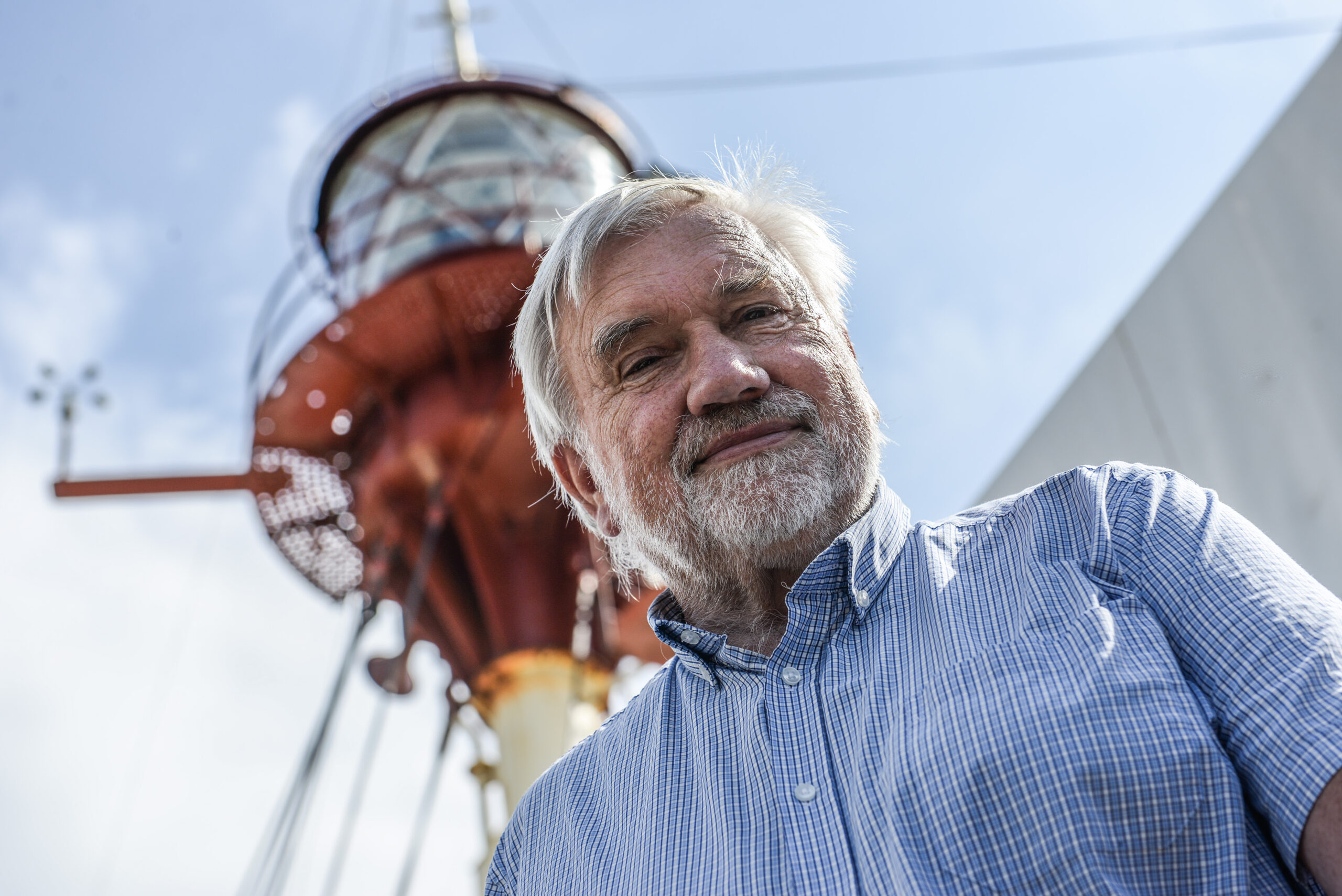 Ole Bjørn Nielsen er formand for Fonden til Bevarelse af Motorfyrskib nr. 1. Visionen er at udvikle det historiske fartøj til et levende museum, hvor besøgende kan opleve Esbjergs maritime historie på tæt hold. Pressefoto.