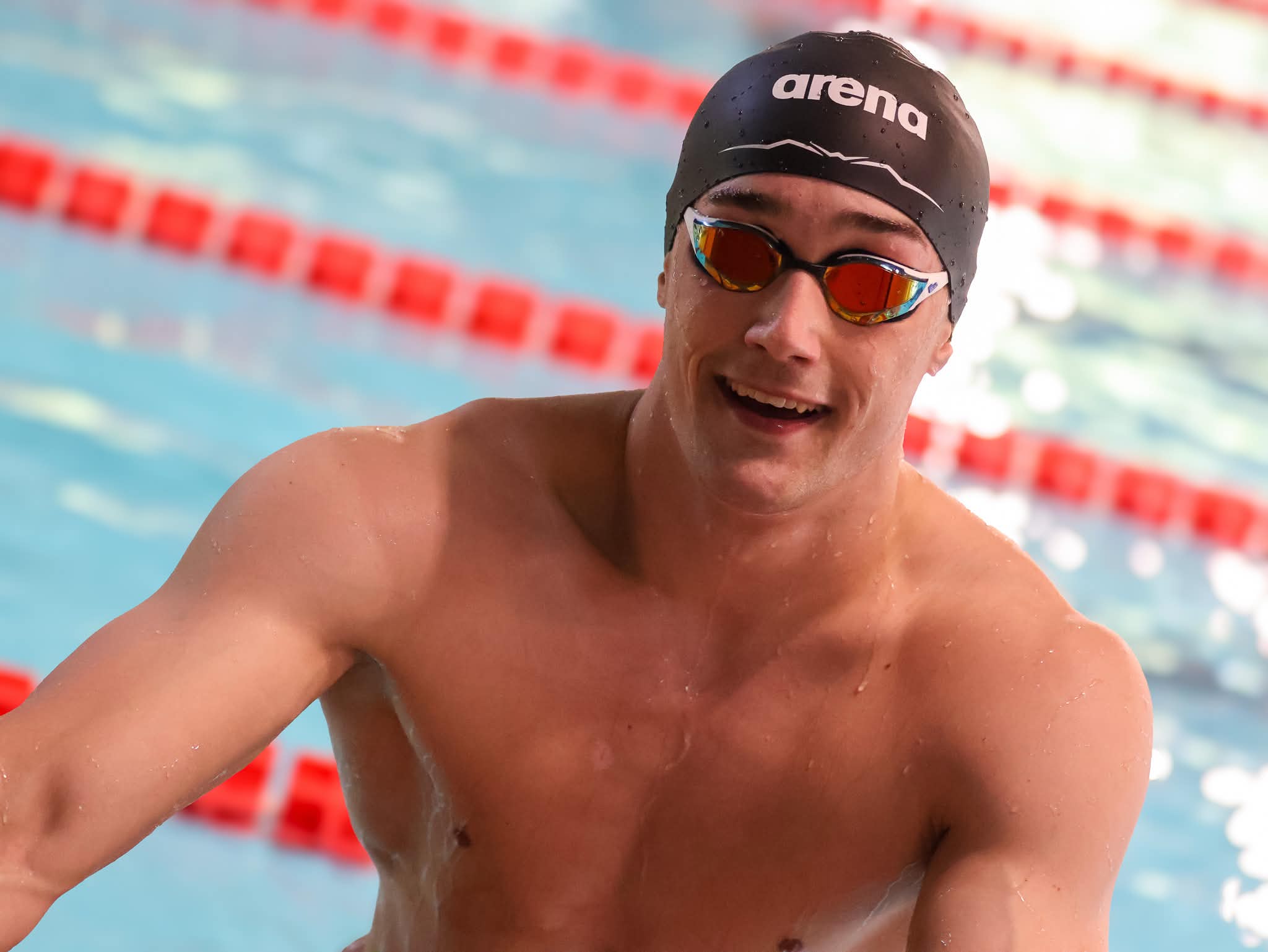 Shawn Wolf kunne smile efter karrierens hidtil største triumf – et dansk mesterskab på 50 meter bryst. Foto: Privat.