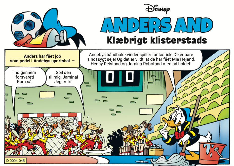 Anders And & Co. håndbold-speical. Foto: Story House Egmont/Disney.