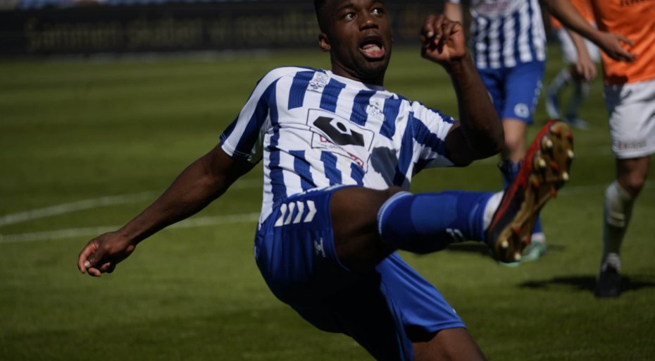 Steven Simpson var en af de mest iøjefaldende EfB'ere i dagens kamp. Foto: Fjodor Pedersen.