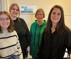 De fire på kontoret i Esbjerg. Tre psykologer og en administrativ medarbejder. Privatfoto.