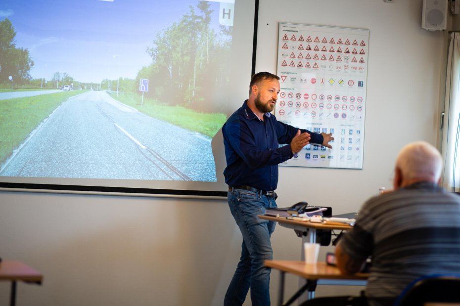 Undervisning på Trafikskolen i Esbjerg. Pressefoto.