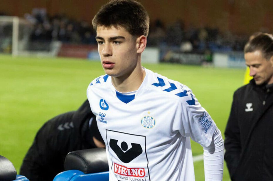 Julius er søn af EfB-legenden Jerry Lucena, der spillede for klubben i to omgange. Foto: EfB Akademi.