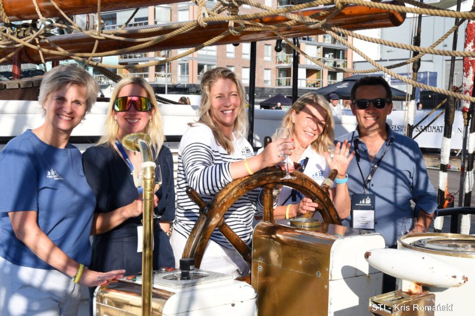 Projektledere fra de 5 Tall Ships Race-byer i 2025. Her ombord på det tyske skib Roald Amundsen til Tall Ships Races 2024 i Turku, Finland.