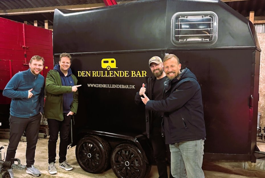 Fra venstre: Andreas Steen Slinkert, Anders Davidsen, Lars og Carsten Prisfeldt. Privatfoto.