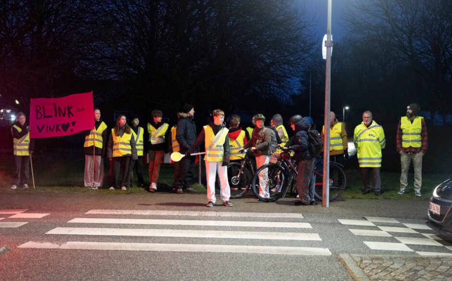 Alle skolepatruljerne var samlet for at være en del af dagens hyldest.